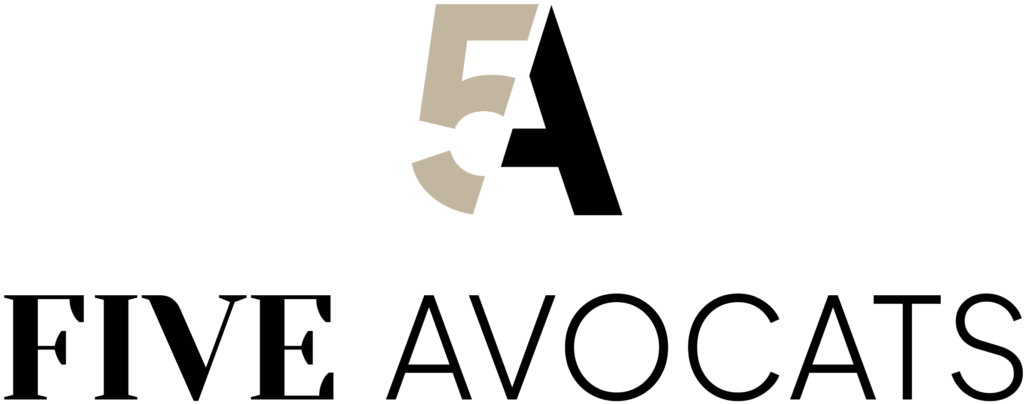 Logo noir et beige Five Avocats