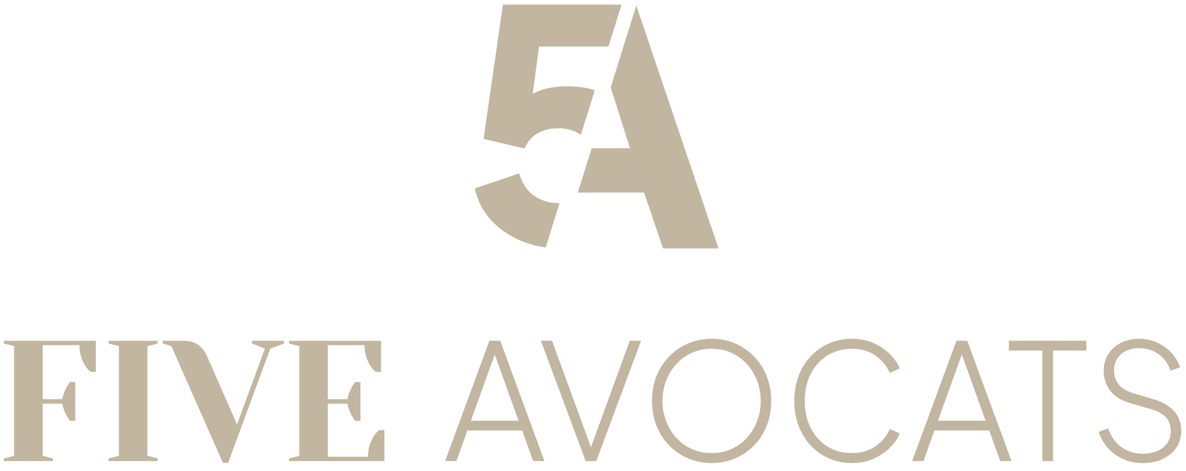 Logo beige du cabinet Five Avocats à Lyon